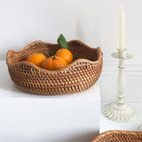 Handwoven Round Rattan Basket