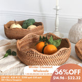 Handwoven Round Rattan Basket