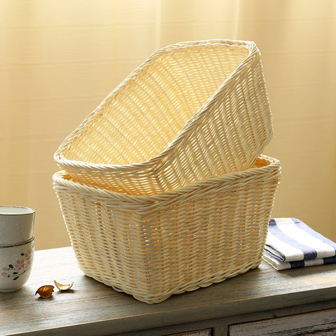 Rattan Dining Table Hotel Restaurant Food Storage Basket